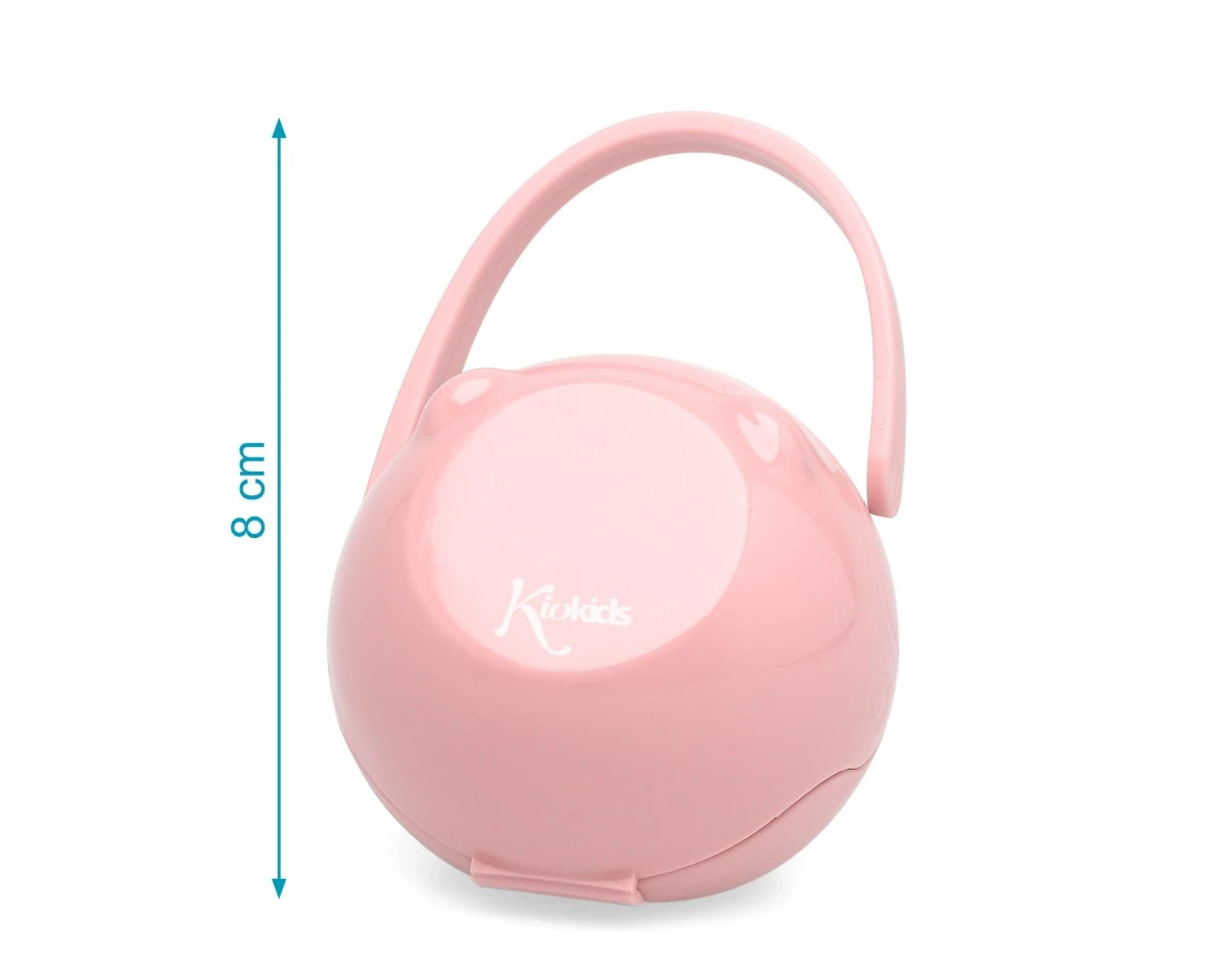 Portachupetes con gancho rosa